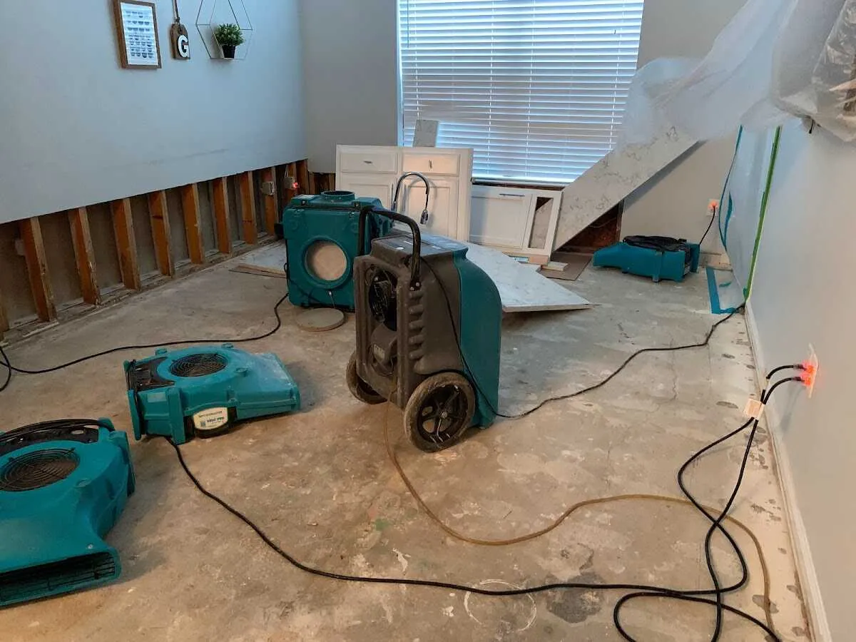 Dehumidifier in flood-cut room for Water Extraction & Removal in Quakertown